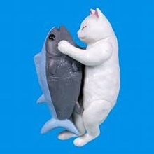 포옹하는 고양이 가챠 캡슐 랜덤